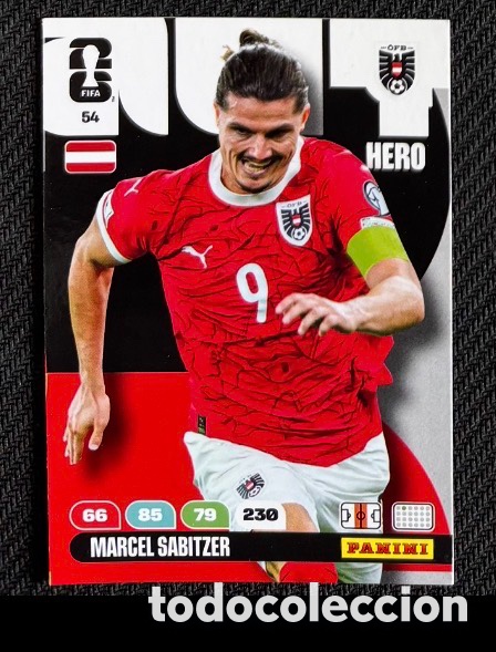 Coleccionismo Cromos antiguos: 54 SABITZER AUSTRIA Carta FIFA WORLD CUP 2026 mundial ADRENALYN XL