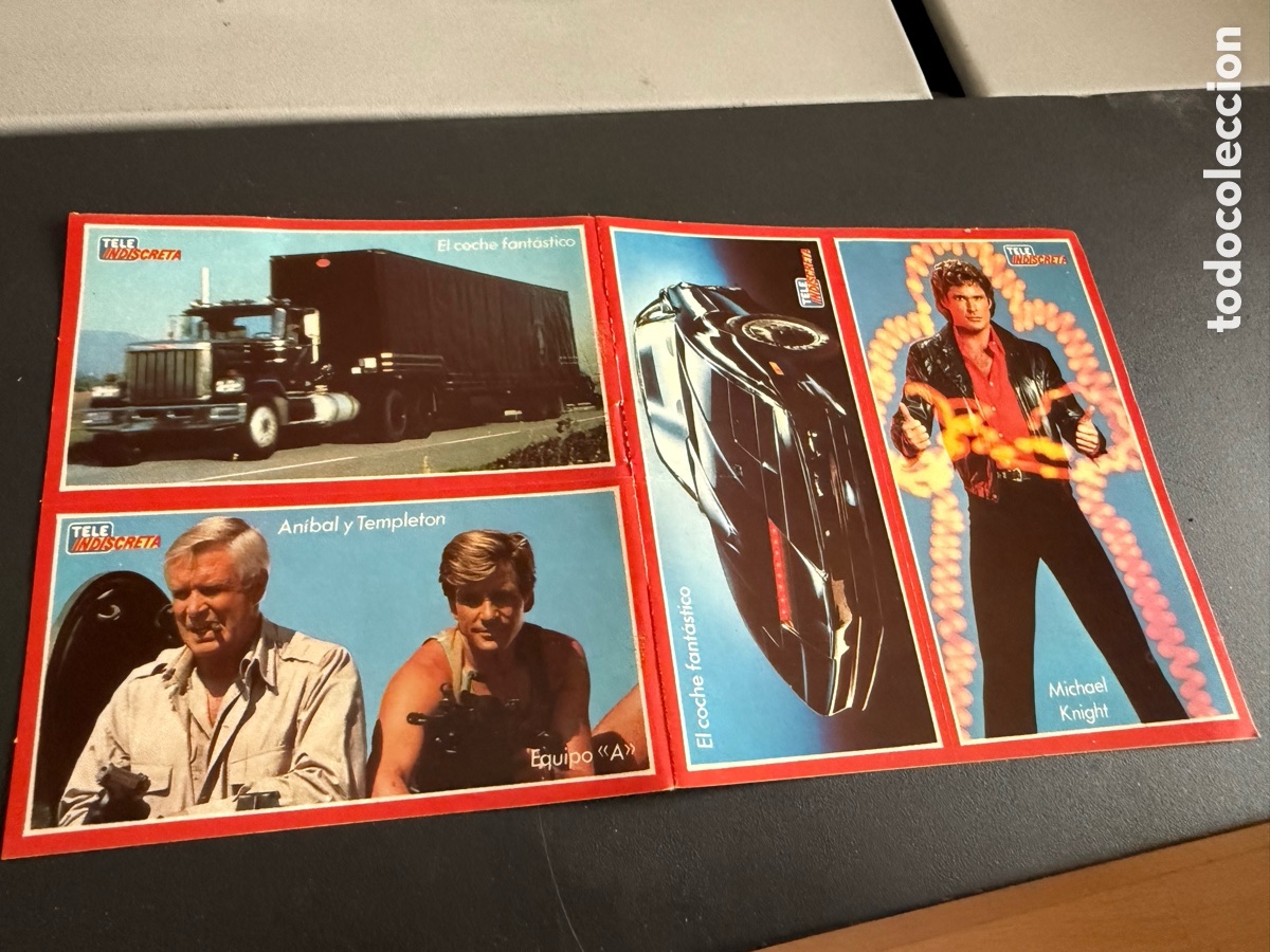 Coleccionismo Cromos antiguos: L&aacute;mina Pegatinas. TELE INDISCRETA. EL COCHE FANT&Aacute;STICO. EL EQUIPO A