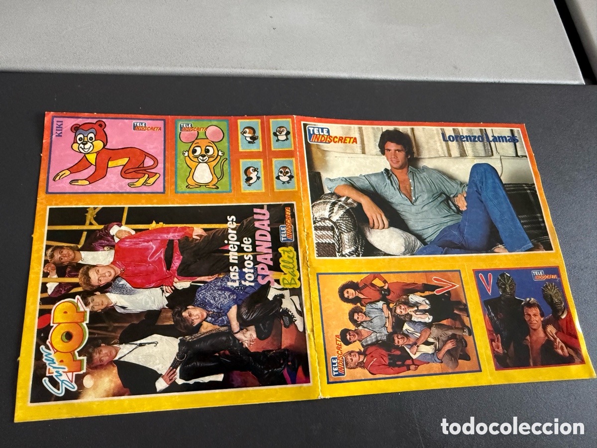 Coleccionismo Cromos antiguos: L&aacute;mina Pegatinas. TELE INDISCRETA. V. KIKI. LORENZO LAMAS. ESPANDAU BALLET
