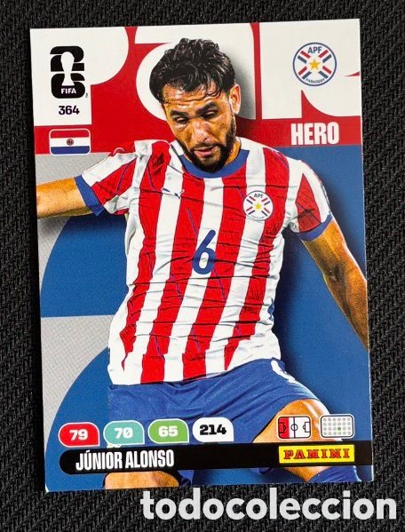 Coleccionismo Cromos antiguos: 364 JUNIOR ALONSO PARAGUAY Carta FIFA WORLD CUP 2026 mundial ADRENALYN XL