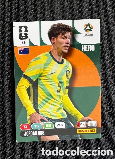 Coleccionismo Cromos antiguos: 38 JORDAN BOS AUSTRALIA Carta FIFA WORLD CUP 2026 mundial ADRENALYN XL