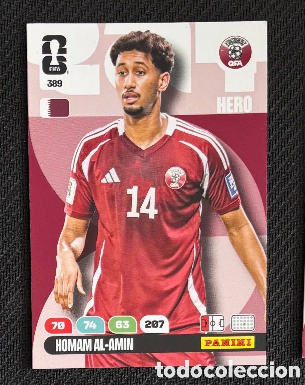 Coleccionismo Cromos antiguos: 389 AL-AMIN QATAR Carta FIFA WORLD CUP 2026 mundial ADRENALYN XL
