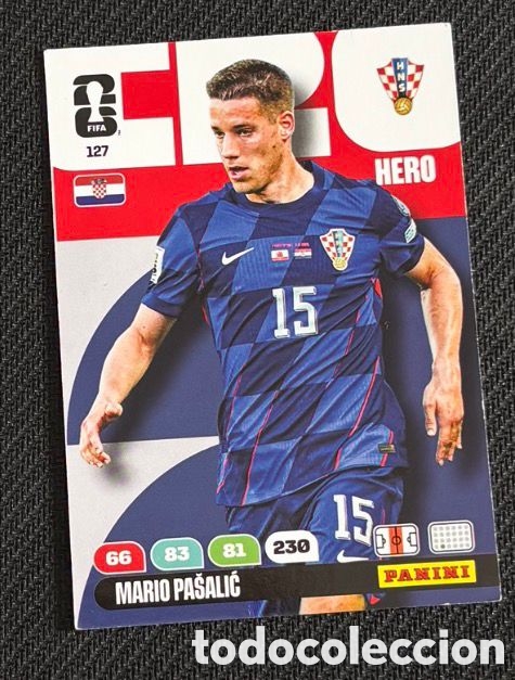 Coleccionismo Cromos antiguos: 127 PASALIC CROACIA Carta FIFA WORLD CUP 2026 mundial ADRENALYN XL