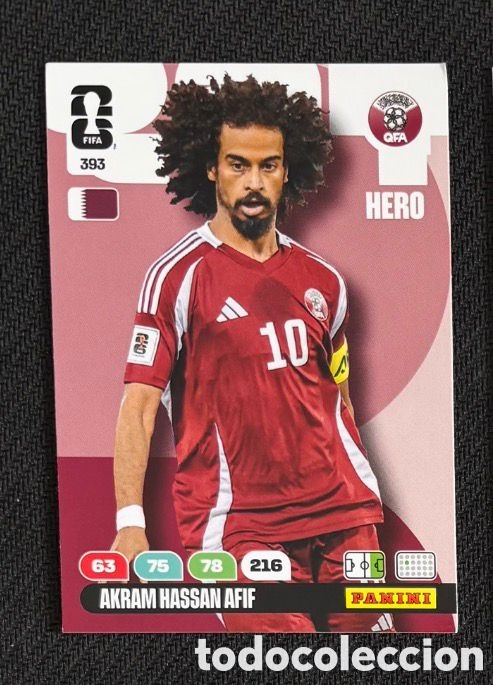 Coleccionismo Cromos antiguos: 393 AFIF QATAR Carta FIFA WORLD CUP 2026 mundial ADRENALYN XL