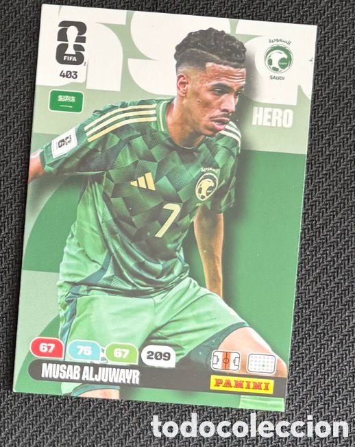 Coleccionismo Cromos antiguos: 403 MUSAB ARABIA SAUDI Carta FIFA WORLD CUP 2026 mundial ADRENALYN XL
