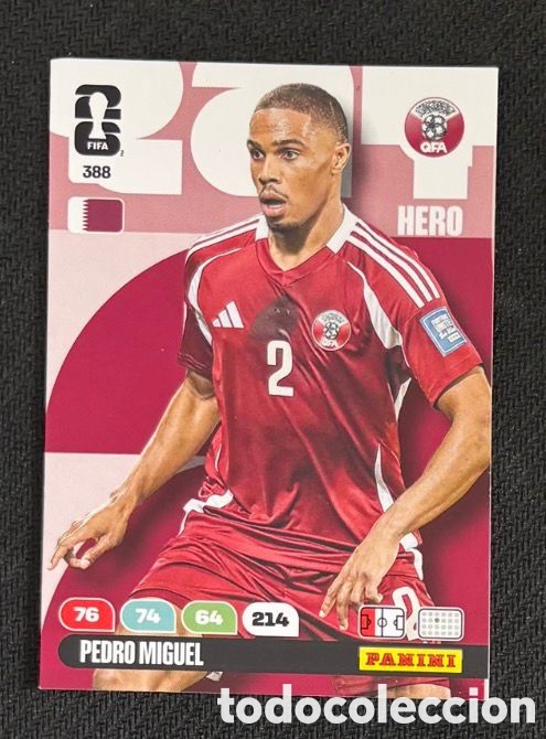 Coleccionismo Cromos antiguos: 388 PEDRO MIGUEL QATAR Carta FIFA WORLD CUP 2026 mundial ADRENALYN XL