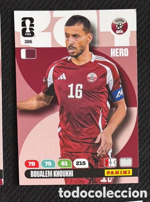 Coleccionismo Cromos antiguos: 386 BOUALEM QATAR Carta FIFA WORLD CUP 2026 mundial ADRENALYN XL