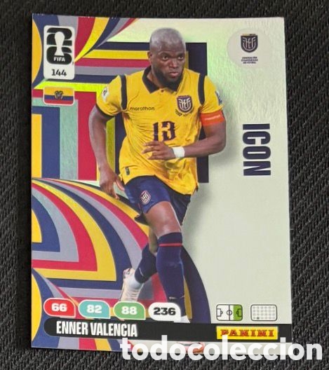 Coleccionismo Cromos antiguos: 144 ENNER VALENCIA ICON ECUADOR Carta FIFA WORLD CUP 2026 mundial ADRENALYN XL