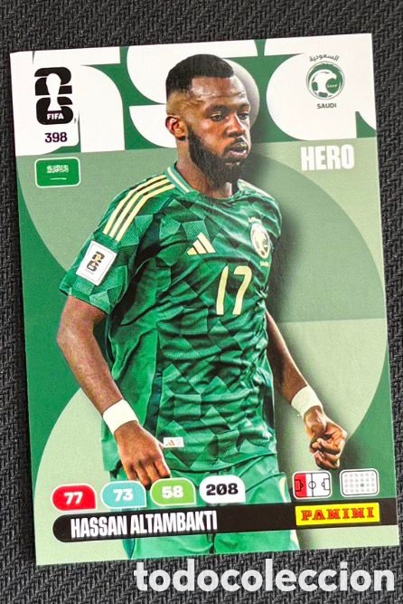 Coleccionismo Cromos antiguos: 398 ALTAMBAKTI ARABIA SAUDI Carta FIFA WORLD CUP 2026 mundial ADRENALYN XL