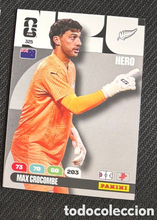 Coleccionismo Cromos antiguos: 325 CROCOMBE NUEVA ZELANDA Carta FIFA WORLD CUP 2026 mundial ADRENALYN XL