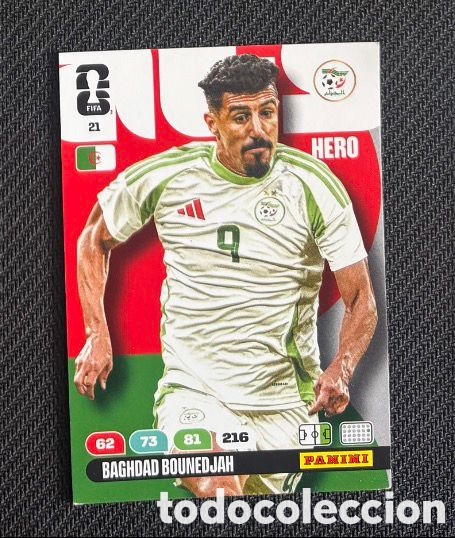 Coleccionismo Cromos antiguos: 21 BOUNEDJAH ARGELIA Carta FIFA WORLD CUP 2026 mundial ADRENALYN XL
