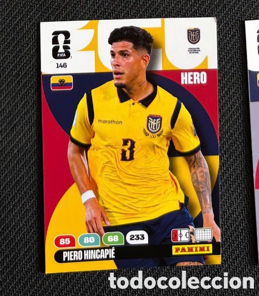 Coleccionismo Cromos antiguos: 146 HINCAPIE ECUADOR Carta FIFA WORLD CUP 2026 mundial ADRENALYN XL