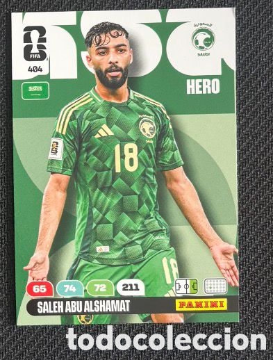 Coleccionismo Cromos antiguos: 404 ALSHAMAT ARABIA SAUDI Carta FIFA WORLD CUP 2026 mundial ADRENALYN XL