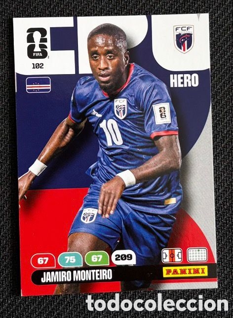 Coleccionismo Cromos antiguos: 102 MONTERO CABO VERDE Carta FIFA WORLD CUP 2026 mundial ADRENALYN XL