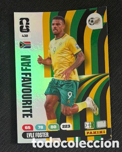 Coleccionismo Cromos antiguos: 430 FOSTER FAN FAVOURITE SUDAFRICA Carta FIFA WORLD CUP 2026 mundial ADRENALYN XL