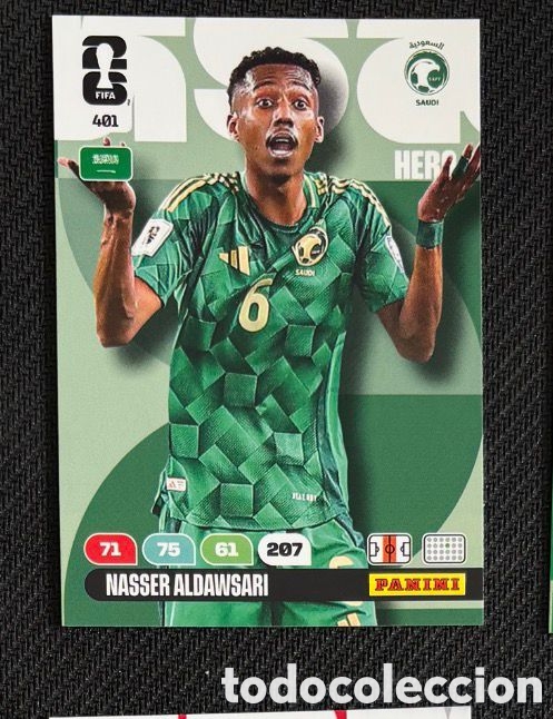 Coleccionismo Cromos antiguos: 401 ALDAWSARI ARABIA SAUDI Carta FIFA WORLD CUP 2026 mundial ADRENALYN XL