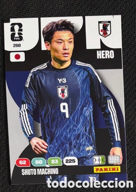 Coleccionismo Cromos antiguos: 260 MACHINO JAPON Carta FIFA WORLD CUP 2026 mundial ADRENALYN XL
