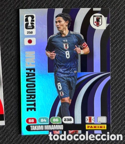 Coleccionismo Cromos antiguos: 250 MINAMINO FAN FAVOURITE JAPON Carta FIFA WORLD CUP 2026 mundial ADRENALYN XL