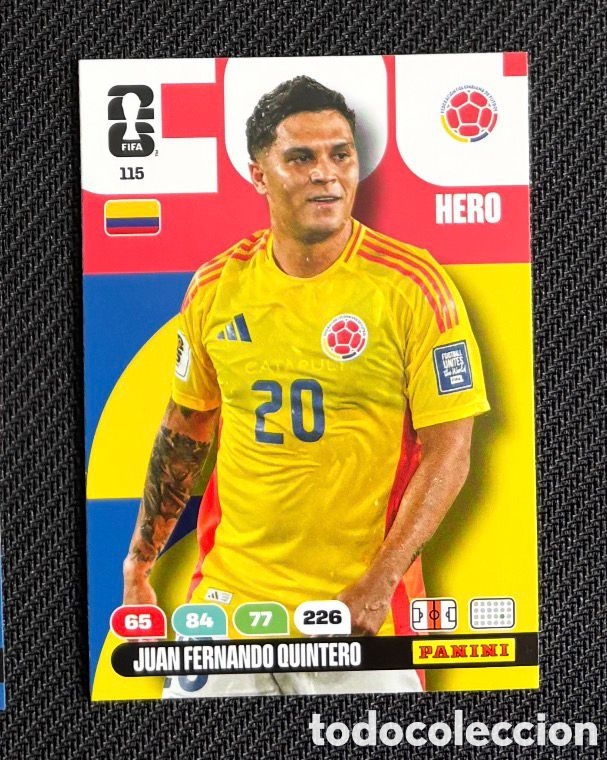 Coleccionismo Cromos antiguos: 115 QUINTERO COLOMBIA Carta FIFA WORLD CUP 2026 mundial ADRENALYN XL