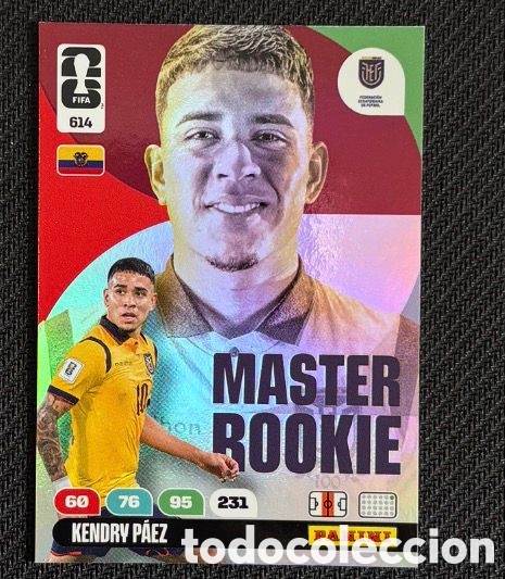 Collezionismo Figurine antiche: 614 KENDRY PAEZ MASTER ROOKIE ECUADOR Carta FIFA WORLD CUP 2026 mundial ADRENALYN XL