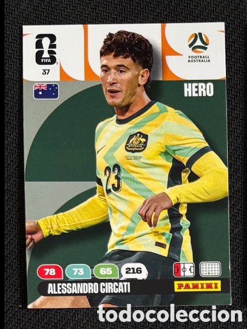 Coleccionismo Cromos antiguos: 37 CIRCATI AUSTRALIA Carta FIFA WORLD CUP 2026 mundial ADRENALYN XL