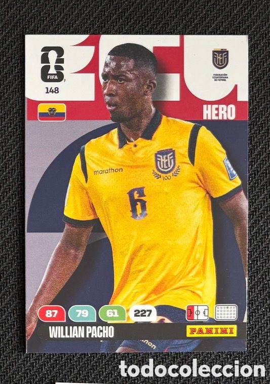 Coleccionismo Cromos antiguos: 148 WILLIAM PACHO ECUADOR Carta FIFA WORLD CUP 2026 mundial ADRENALYN XL