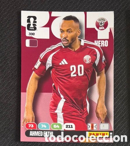 Coleccionismo Cromos antiguos: 390 FATHI QATAR Carta FIFA WORLD CUP 2026 mundial ADRENALYN XL