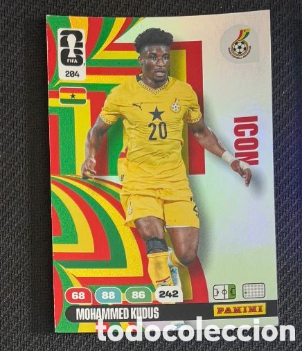 Coleccionismo Cromos antiguos: 204 KUDUS GHANA ICON Carta FIFA WORLD CUP 2026 mundial ADRENALYN XL