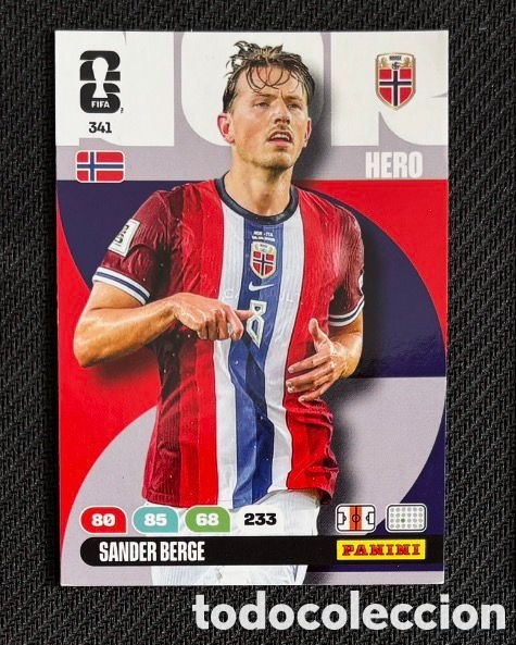 Coleccionismo Cromos antiguos: 341 BERGE NORUEGA Carta FIFA WORLD CUP 2026 mundial ADRENALYN XL