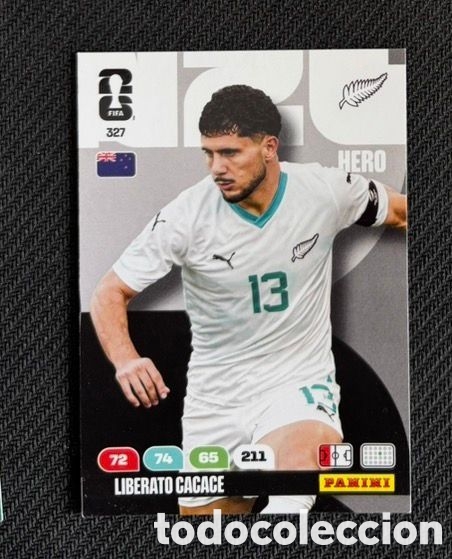 Coleccionismo Cromos antiguos: 327 CACACE NUEVA ZELANDA Carta FIFA WORLD CUP 2026 mundial ADRENALYN XL