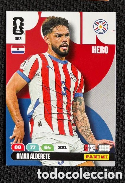 Coleccionismo Cromos antiguos: 363 ALDERETE PARAGUAY Carta FIFA WORLD CUP 2026 mundial ADRENALYN XL