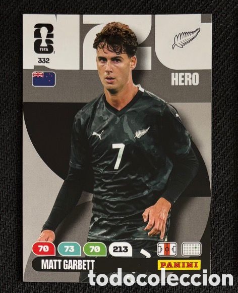 Coleccionismo Cromos antiguos: 332 GARBETT NUEVA ZELANDA Carta FIFA WORLD CUP 2026 mundial ADRENALYN XL
