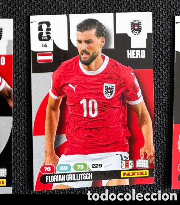 Coleccionismo Cromos antiguos: 55 GRILLITSCH AUSTRIA Carta FIFA WORLD CUP 2026 mundial ADRENALYN XL