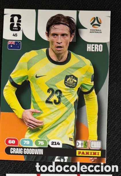 Coleccionismo Cromos antiguos: 45 GOODWIN AUSTRALIA Carta FIFA WORLD CUP 2026 mundial ADRENALYN XL