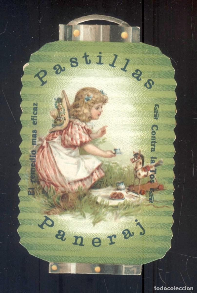 Coleccionismo Cromos antiguos: NUMULITE R1 Cromo troquelado Pastillas Paneraj contra la Tos