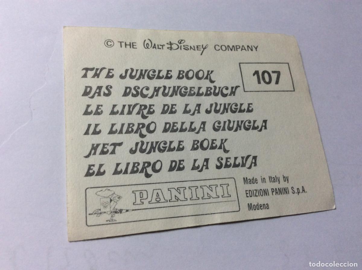 Coleccionismo cromos antiguos: Cromo 107 El libro de la selva Panini - Foto 2