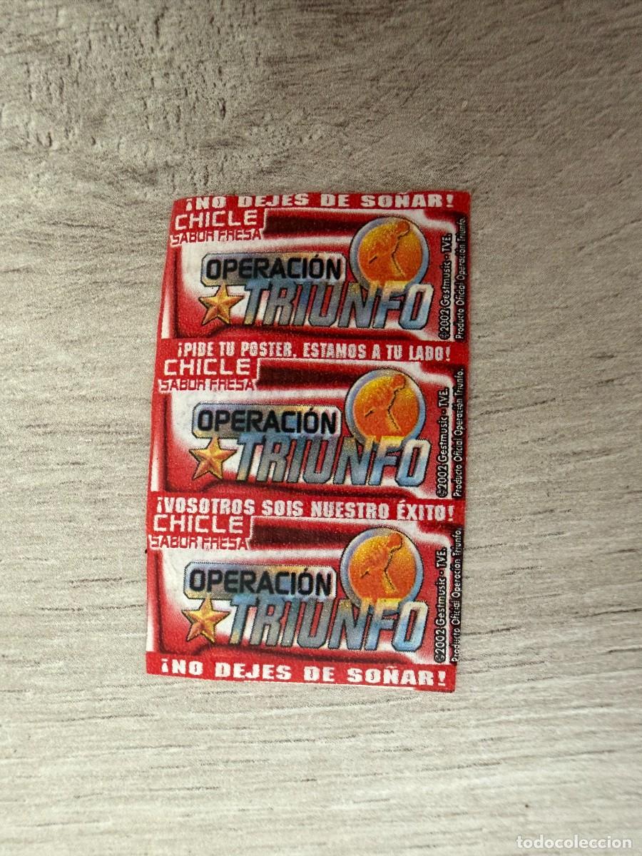 Coleccionismo Cromos antiguos: Envoltorio chicle Operaci&oacute;n Triunfo OT de Vidal