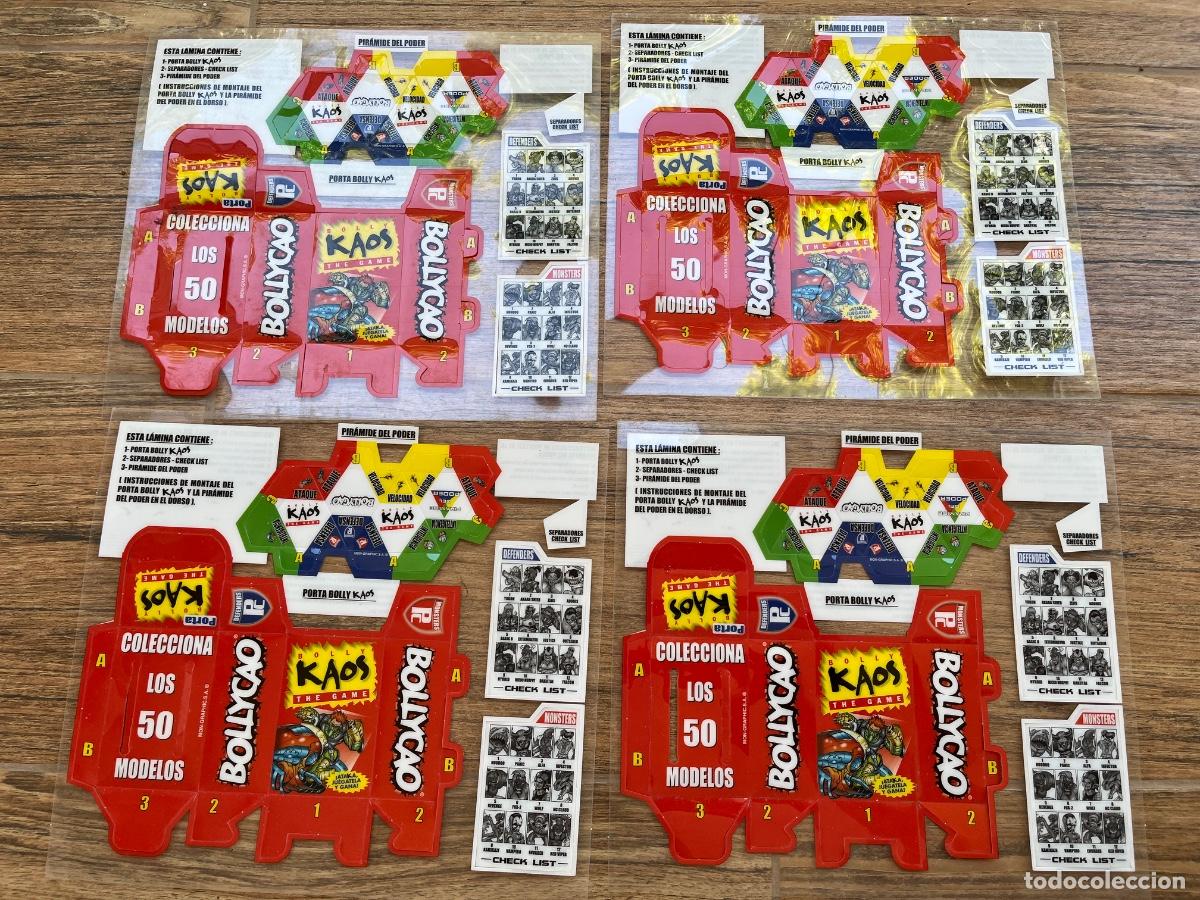 Coleccionismo Cromos antiguos: LAMINA PIRAMIDE DE PODER. PORTA BOLLYKAOS, SEPARADORES, CHECK LIST, BOLLYCAO 4 EJEMPLARES SIN USAR