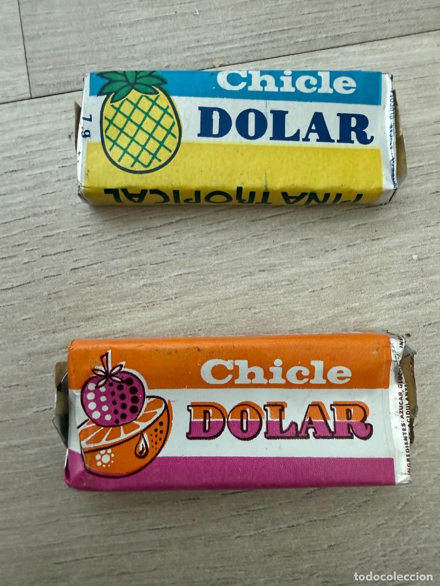 Coleccionismo Cromos antiguos: 2 chicles cerrados sin abrir - Dolar - Sabores