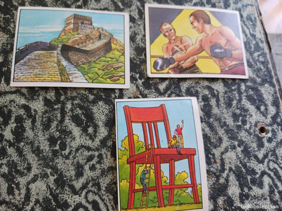 Coleccionismo Cromos antiguos: 3 cromos coleccion los records, ver numeracion, no se separan para la venta