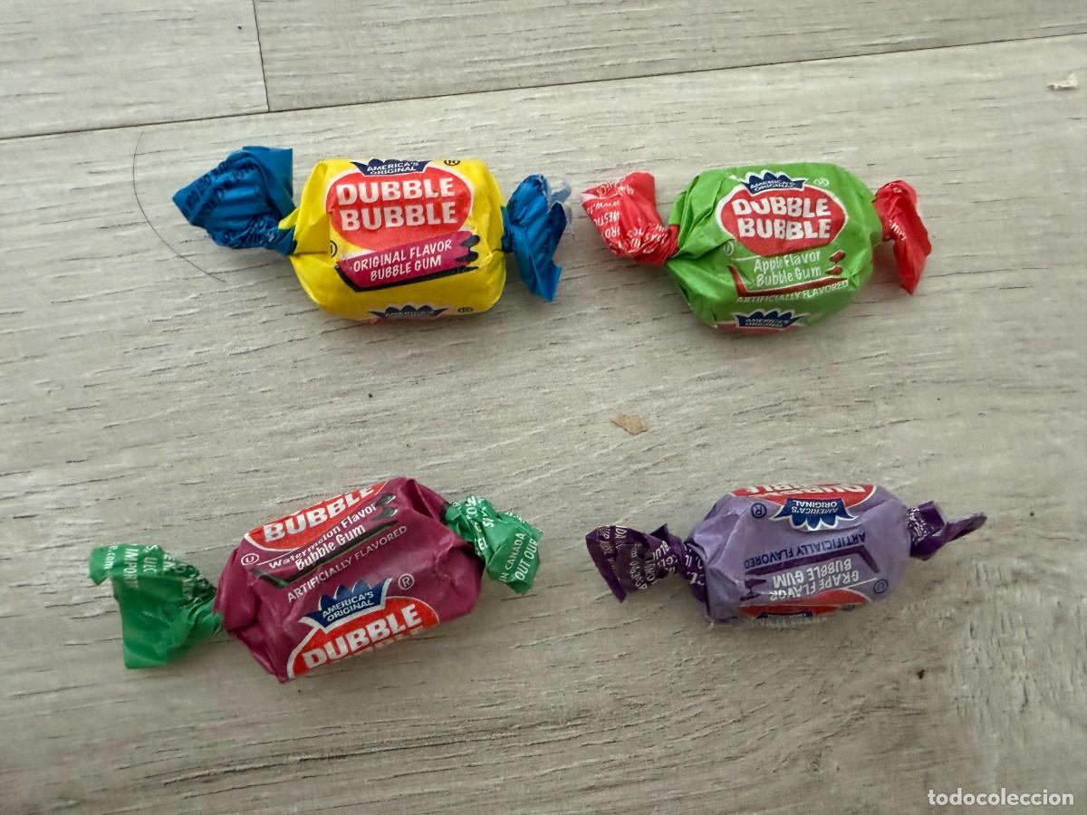 Coleccionismo Cromos antiguos: 4 chicles cerrados sin abrir marca Dubble Bubble
