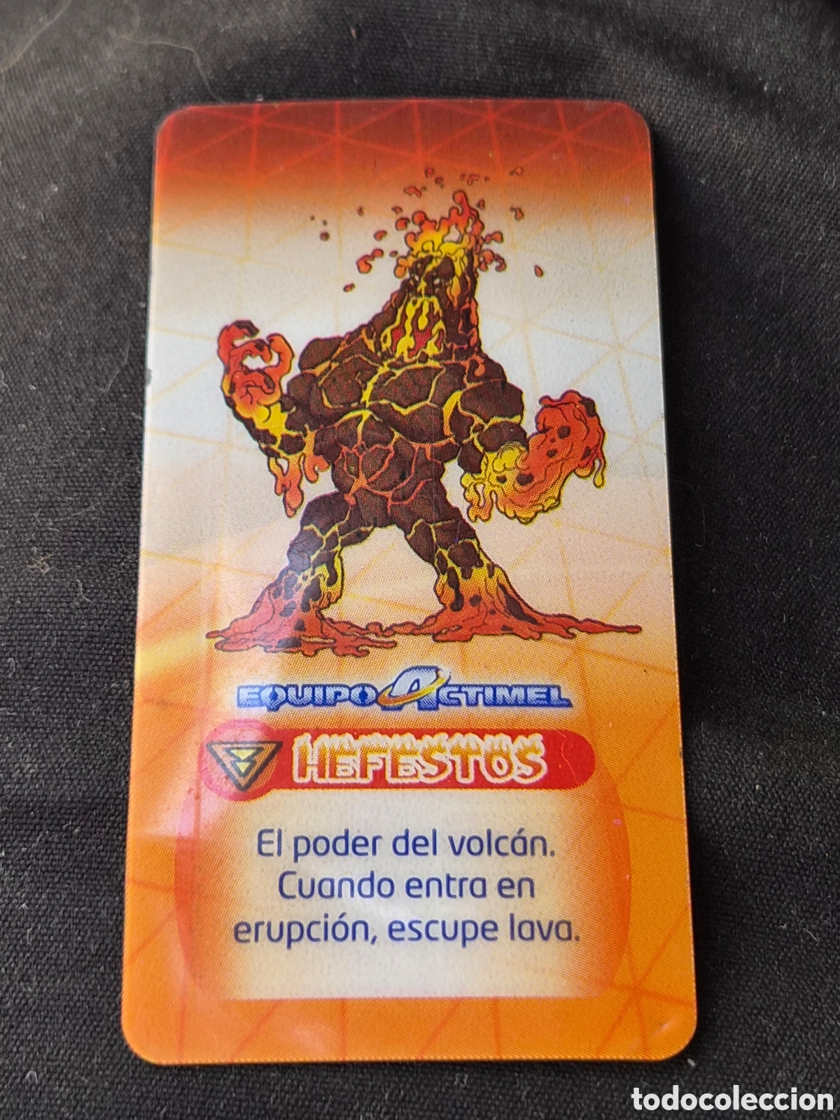 Coleccionismo Cromos antiguos: HEFESTOS , CROMO ACTIMEL ACTIGUERREROS