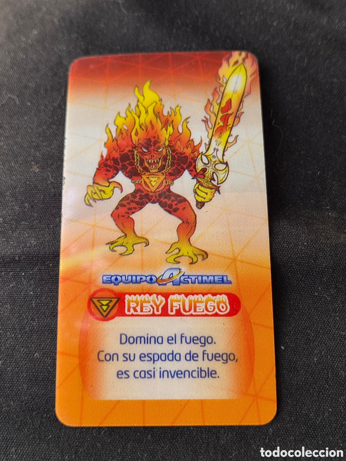 Coleccionismo Cromos antiguos: REY FUEGO, CROMO ACTIMEL ACTIGUERREROS