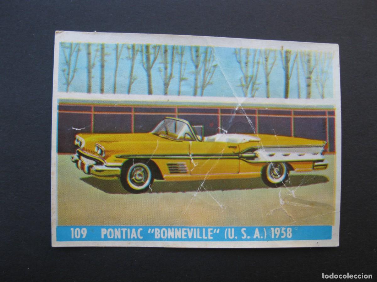 Coleccionismo Cromos antiguos: AUTO AL DIA - CROMO N&ordm; 109 - PONTIAC &rdquo;BONNEVILLE&rdquo; - CHOCOLATES LAS COMAS - BRUGUERA - NUNCA PEGADO.