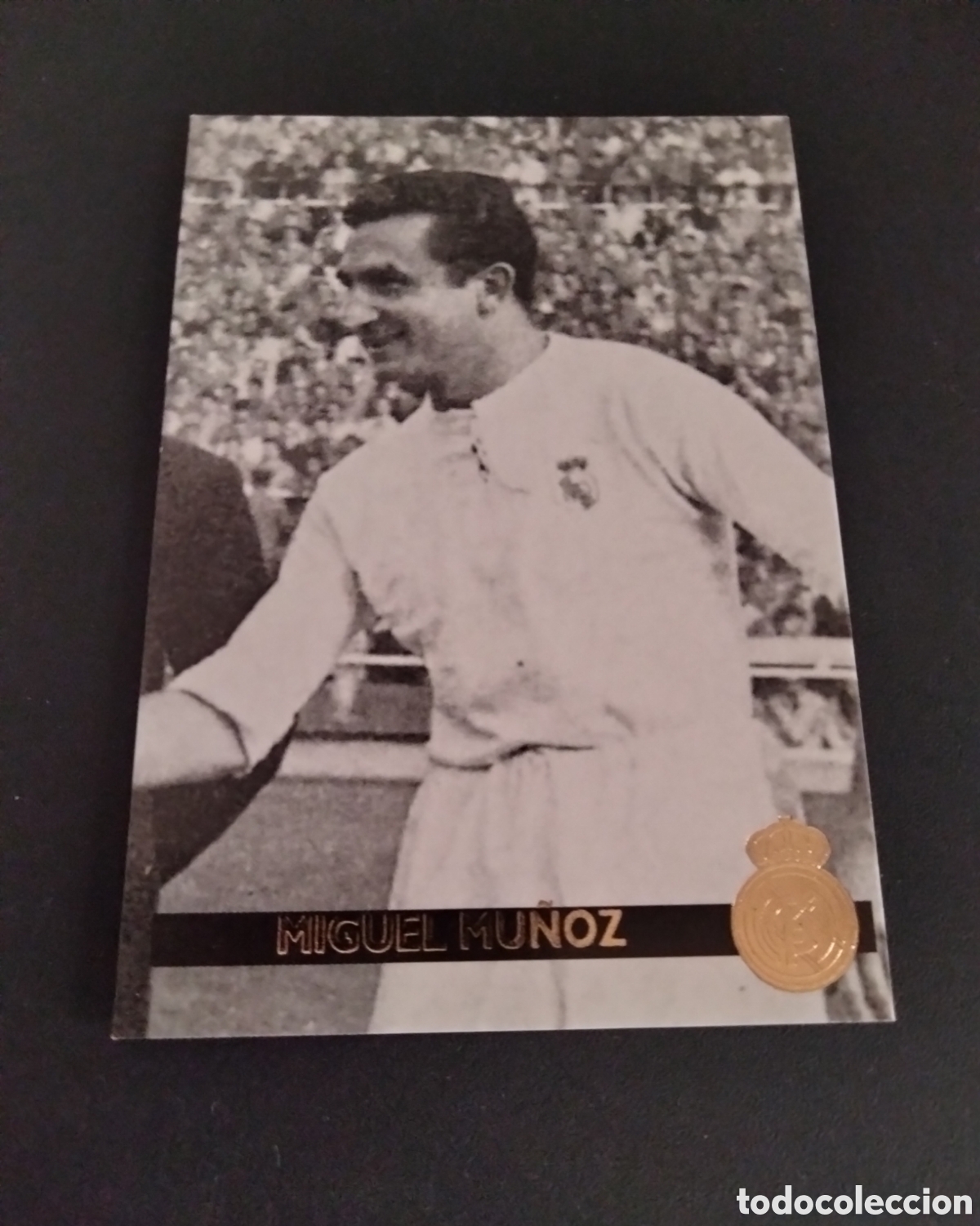 Coleccionismo Cromos antiguos: MIGUEL MU&Ntilde;OZ # 92 REAL MADRID ORO 1902 - 1996 MAGIC BOX