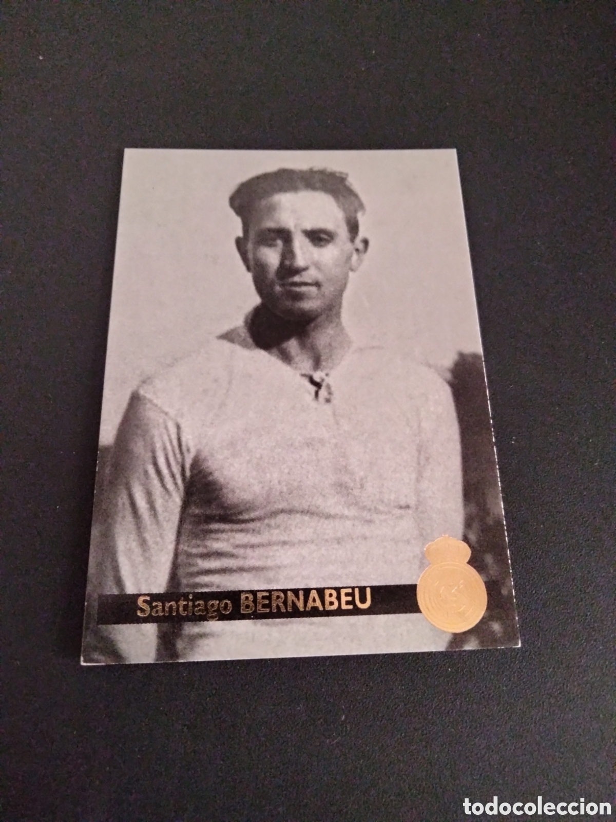 Coleccionismo Cromos antiguos: SANTIAGO BERNAB&Eacute;U # 85 REAL MADRID ORO 1902 - 1996 MAGIC BOX
