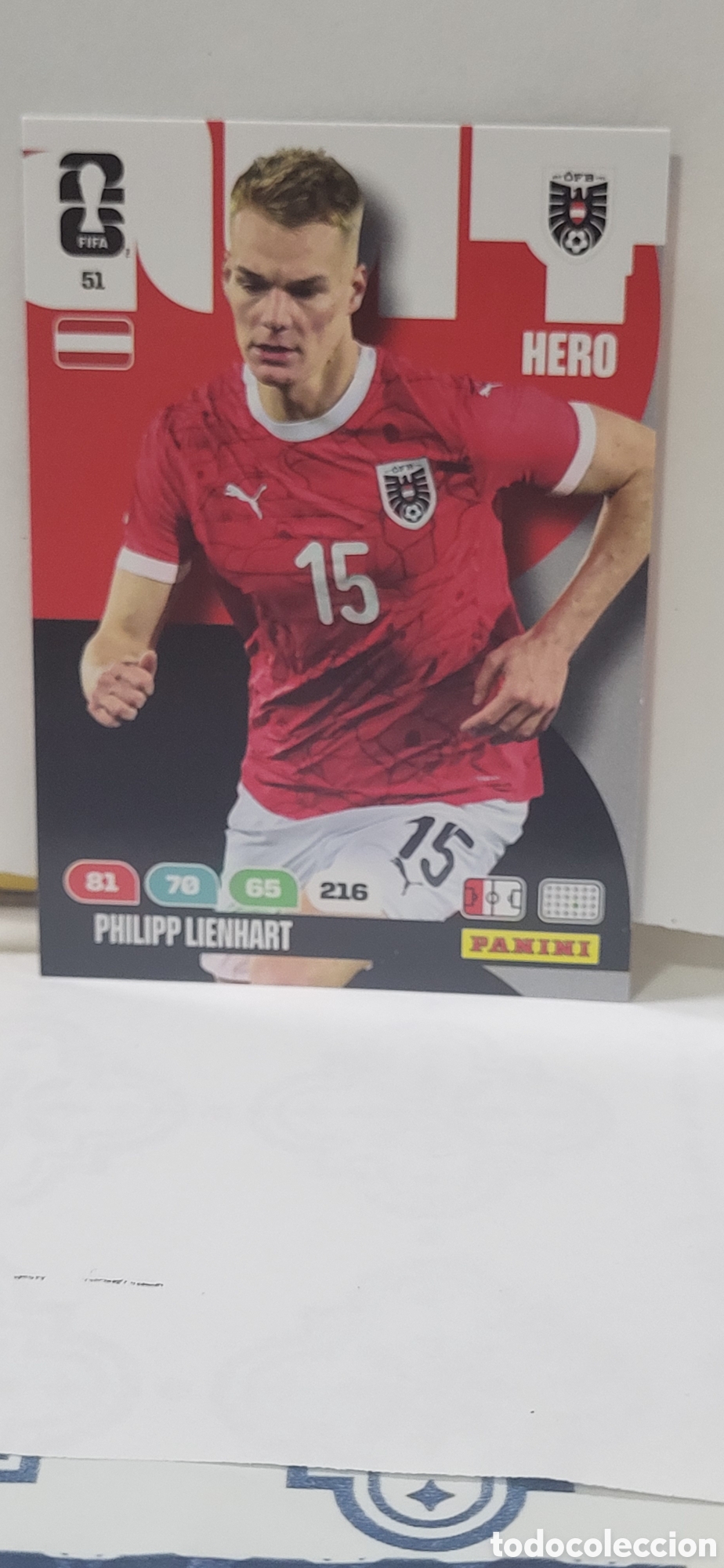 Coleccionismo cromos antiguos: PHILIPP LIENHART AUSTRIA N&ordm; 51 ADRENALYN XL MUNDIAL 2026 26 FIFA WORLD CUP PANINI