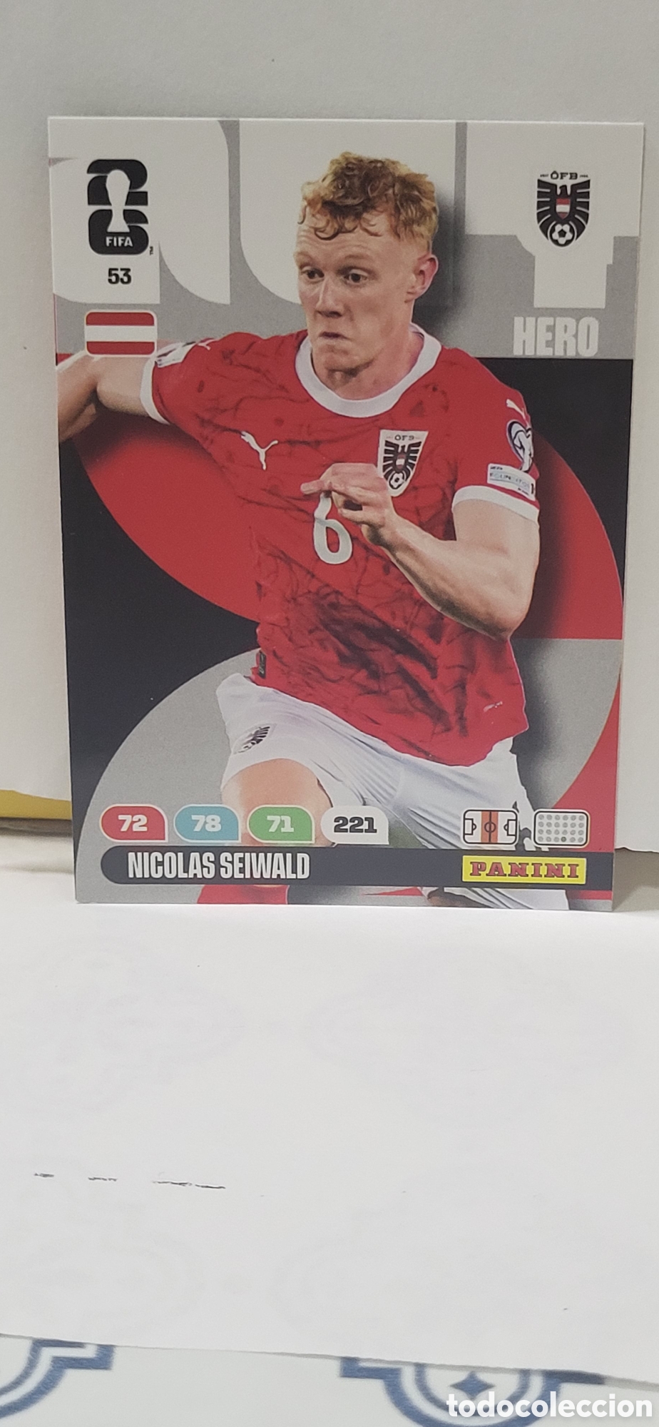 Coleccionismo cromos antiguos: NICOLAS SEIWALD AUSTRIA N&ordm; 53 ADRENALYN XL MUNDIAL 2026 26 FIFA WORLD CUP PANINI