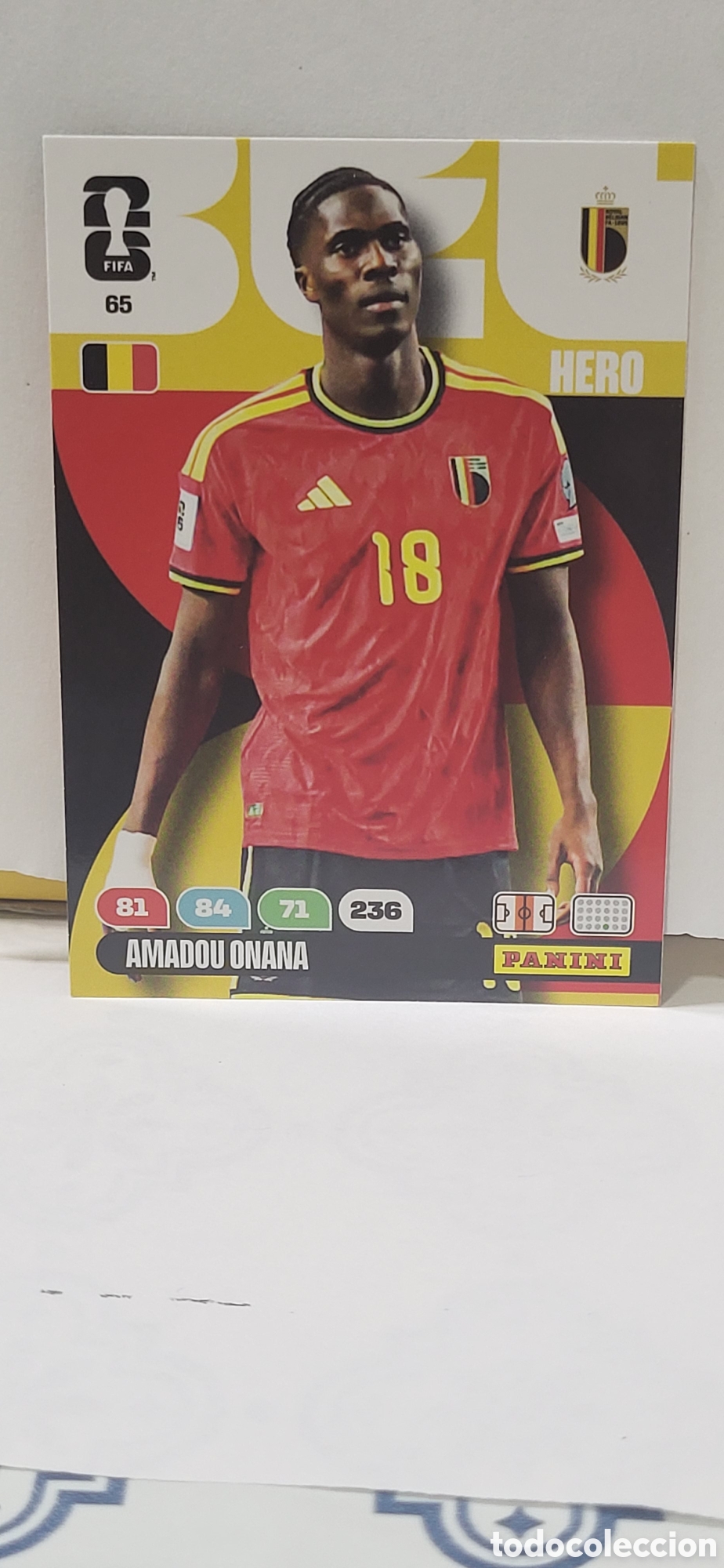 Collectionnisme Cartes &agrave; collectionner anciennes: AMADOU ONANA BELGICA N&ordm; 65 ADRENALYN XL MUNDIAL 2026 26 FIFA WORLD CUP PANINI