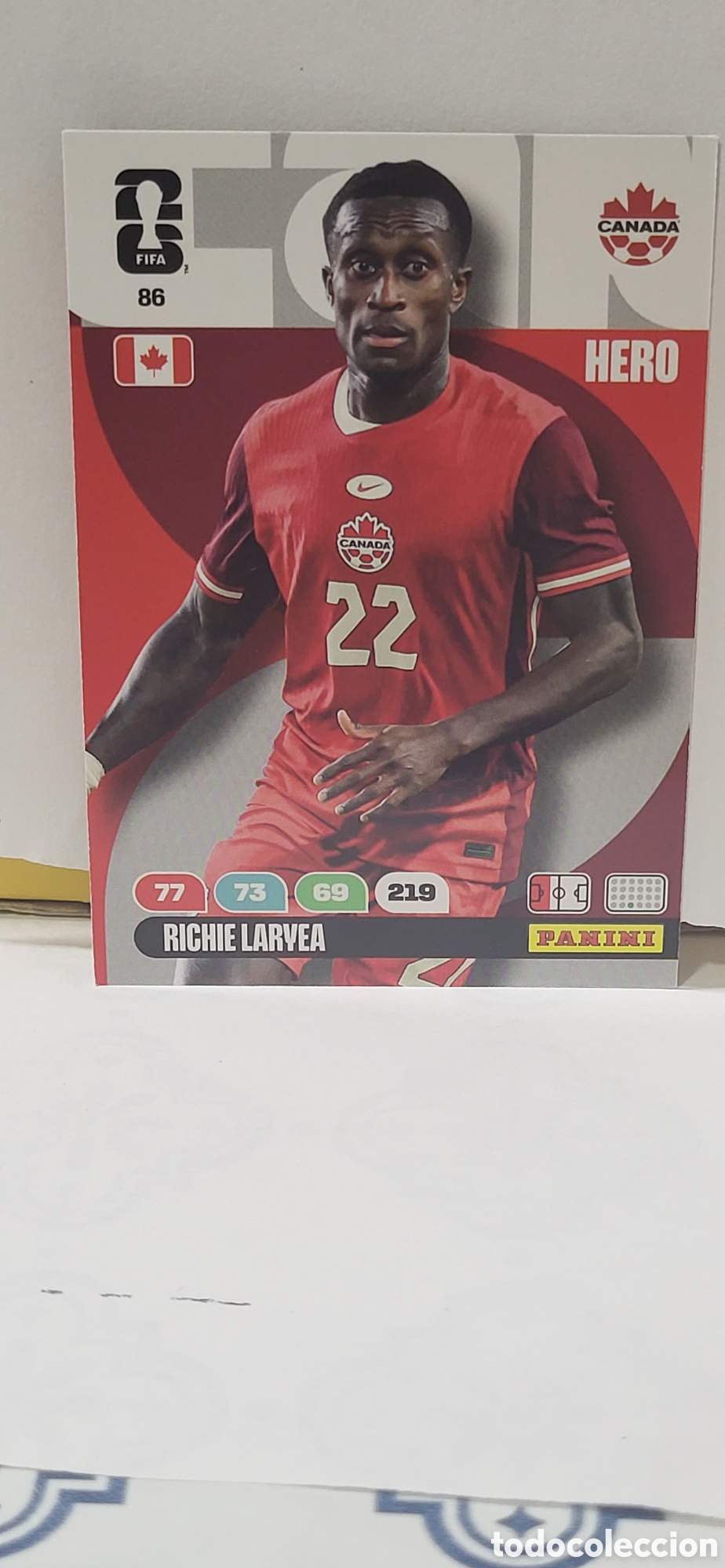 Coleccionismo cromos antiguos: RICHIE LARYEA CANADA N&ordm; 86 ADRENALYN XL MUNDIAL 2026 26 FIFA WORLD CUP PANINI